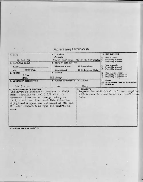 First page of 1959.10 - 6964018 - Canada, North Kamloops, British Columbia