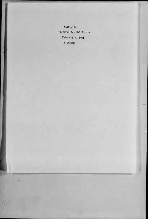 First page of 1953.02 - 7275514 - Victorville, California (#2382)