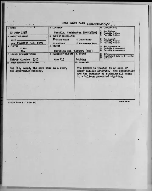 First page of 1955.07 - 6970416 - Seattle, Washington (DKNC5530)