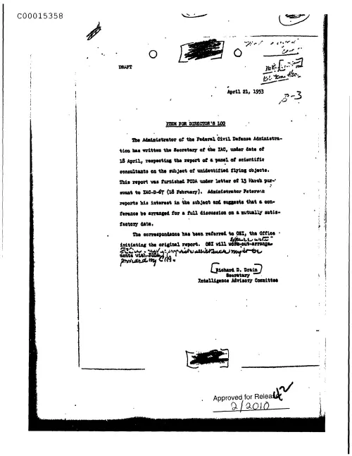 First page of CIAUFO - ItemForDirectorsLogDoc_0005515972