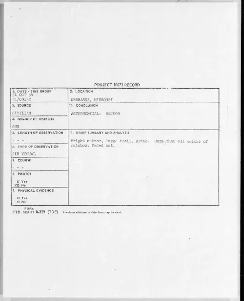 First page of 1954.10 - 6957826 - NEBRASKA, MISSOURI