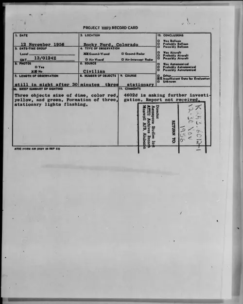First page of 1956.11 - 7073725 - Rocky Ford, Colorado