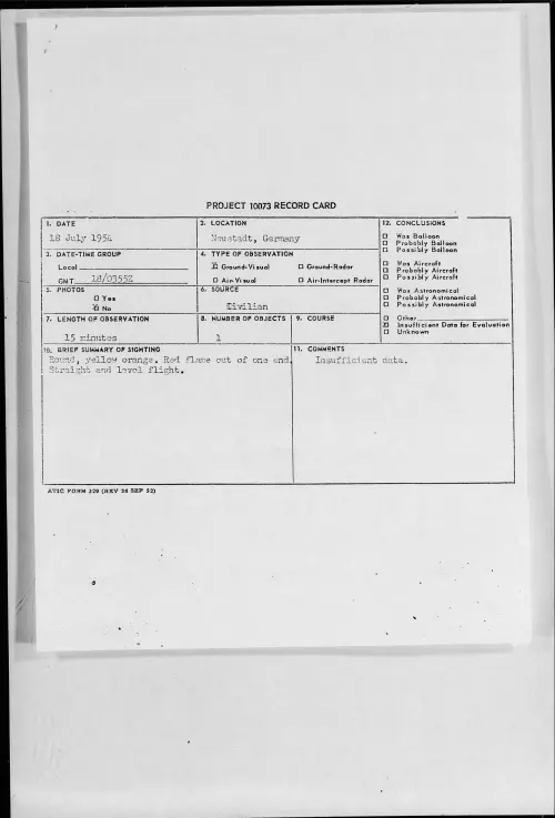 First page of 1954.07 - 8714959 - Neustadt, Germany