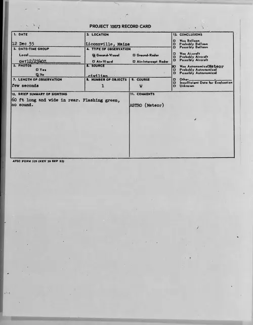 First page of 1955.12 - 7340048 - Liconnville, Maine