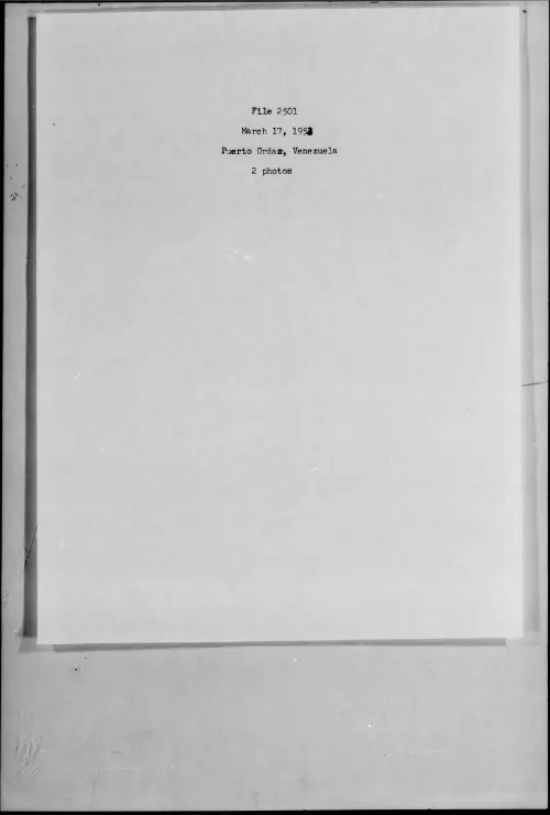First page of 1953.03 - 7275539 - Puerto Ordaz, Venezuela (#2501)