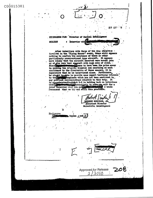 First page of CIAsX-Files-2015UFORelease - INTERVIEW WITH (DELETED) DOC_0005515995