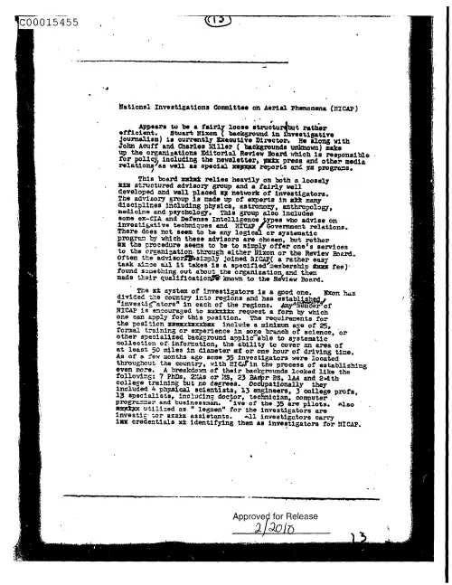 First page of CIAUFO - NationalInvestigationsCommitteeOnAerialPhenomenanicappubdIsUnknownDoc_0005516120