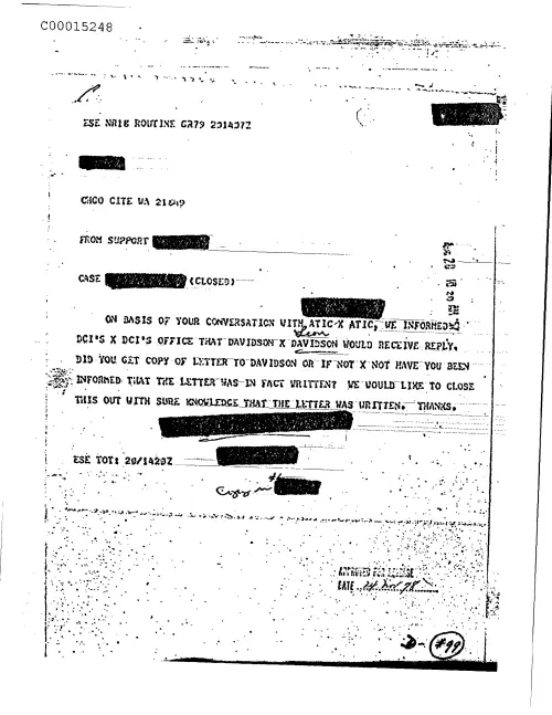 First page of CIAUFO - UntitledonBasisOfYourConversationWithAticWeInformedDcisOfficeThatDavidsonWouldReceiveReplyDoc_0005515655
