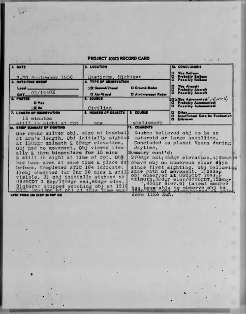First page of 1956.09 - 7070465 - Hastings, Michigan