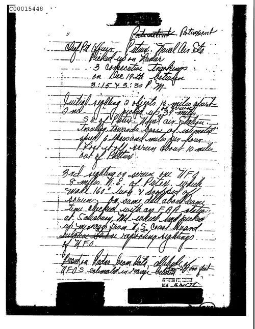 First page of CIAsX-Files-2015UFORelease - UNTITLED (GIVES INFORMATION ON SIGHTING, NICAP AND KEYHOE) DOC_0005516023