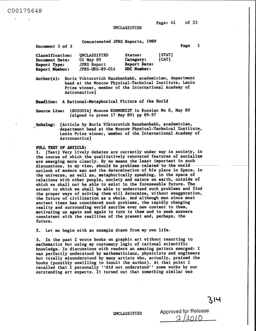 First page of CIAUFO - ARational-metaphoricalPictureOfTheWorldDoc_0005517516