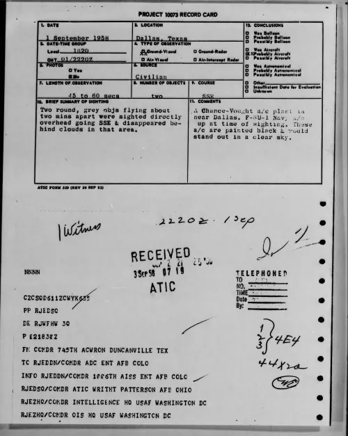 First page of 1958.09 - 8867639 - Dallas, Texas