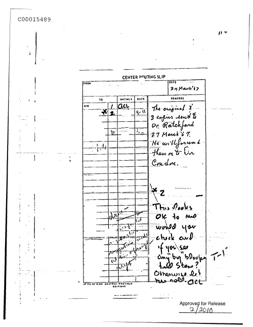First page of CIAUFO - UntitledtheOriginalAnd3CopiesSentToDr.Ratchford27March67.HeWillForwardThemOnToDr.CondonDoc_0005516204