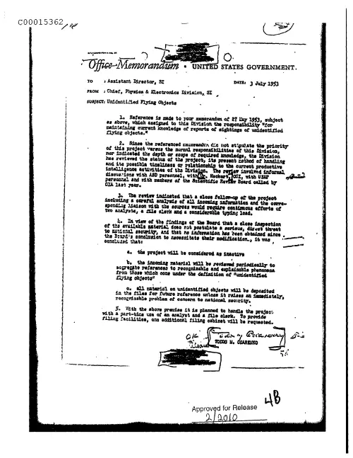 First page of CIAsX-Files-2015UFORelease - UNIDENTIFIED FLYING OBJECTS DOC_0005515976