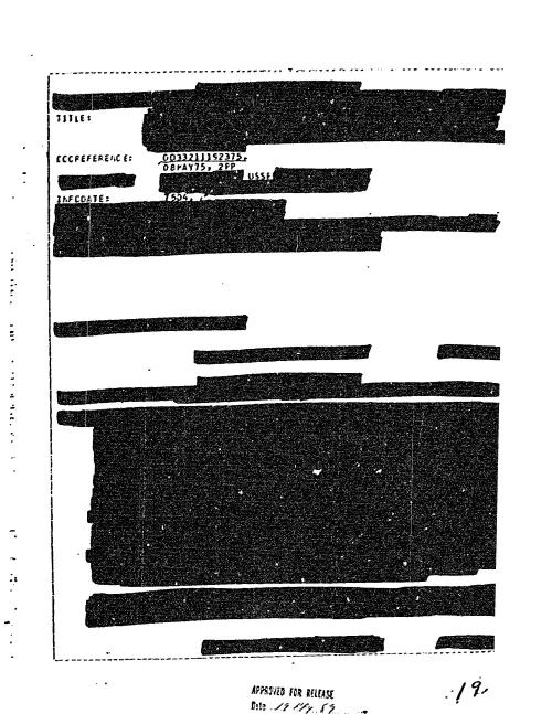 First page of CIAUFO - USSR-UFO SIGHTINGS-SOMEONE MUST HAVE MADE A POLITICAL DECISION