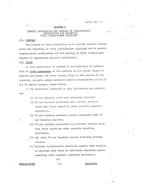 First page of NSAUFO - Janap 146