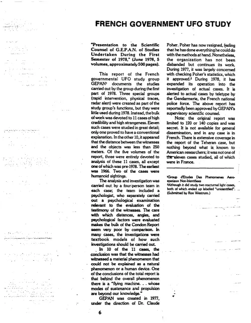 First page of NSAUFO - French Gov UFO Study