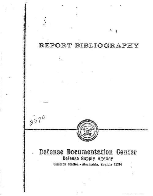 First page of NSAUFO - Report Bibliography