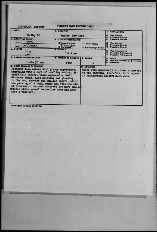 First page of 1960.05 - 7812731 - Naples, New York