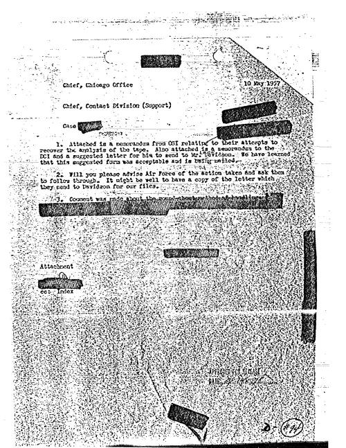 First page of CIAUFO - CASE (DELETED) (SUGGESTED LETTER TO SEND LEON DAVIDSON IS BEING MAILED)