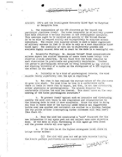 First page of NSAUFO - UFO IC Blind Spot