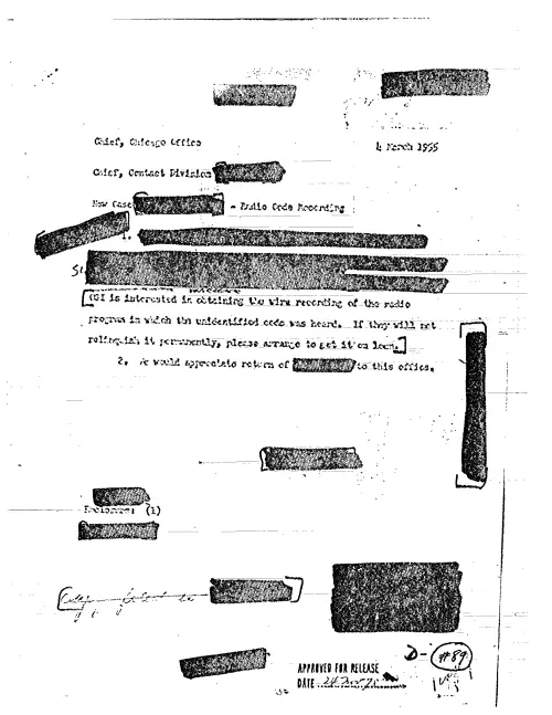 First page of CIAUFO - NEW CASE (DELETED) - RADIO CODE RECORDING