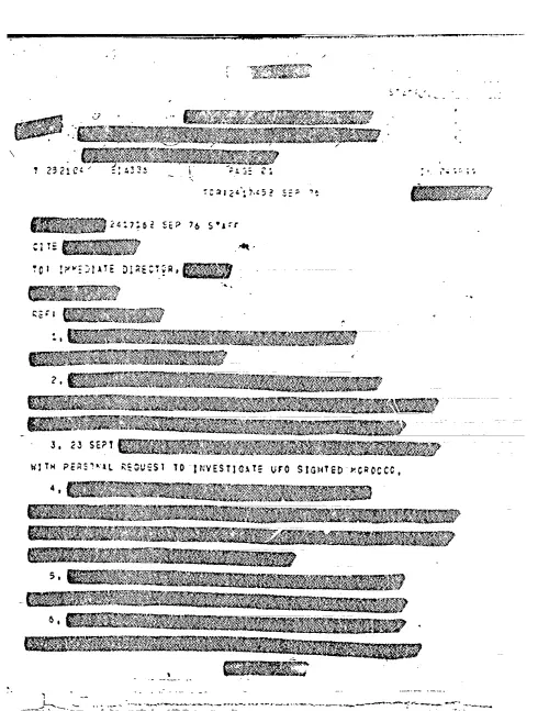 First page of CIAUFO - UNTITLED (23 SEPT (DELETED) WITH PERSONAL REQUEST TO INVESTIGATE UFO SIGHTED
