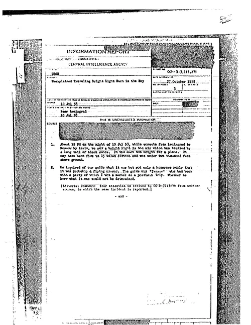 First page of CIAUFO - TO TACKER FROM LEXOW DISCUSSING KIRSCH LETTERS