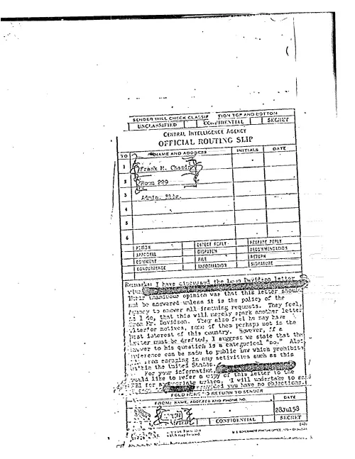 First page of CIAUFO - DISCUSSES LEON DAVIDSON LETTER, WITH MEMO ATTACHED DATED 5807 25