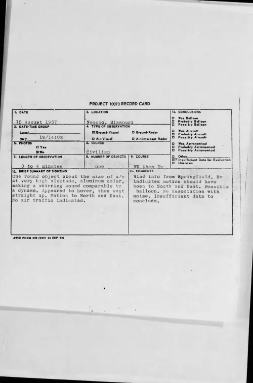 First page of 1957.08 - 6968020 - Neosho, Missouri