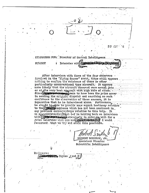 First page of CIAUFO - INTERVIEW WITH (DELETED) 2