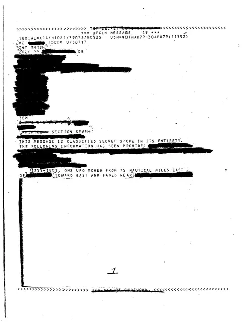 First page of NSAUFO - COMINT Part a