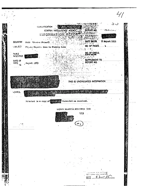 First page of CIAUFO - FLYING OBJECTS SEEN IN SHAKHTY AREA