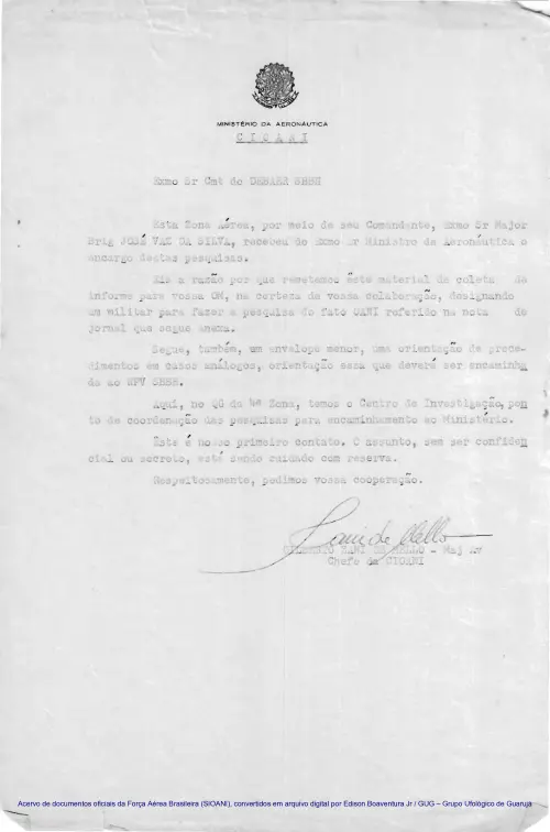 First page of BrazilianUFOFiles - CASO SIOANI 30 Caso SIOANI 030