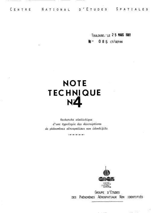 First page of FrenchUFOFiles - note_tech_4