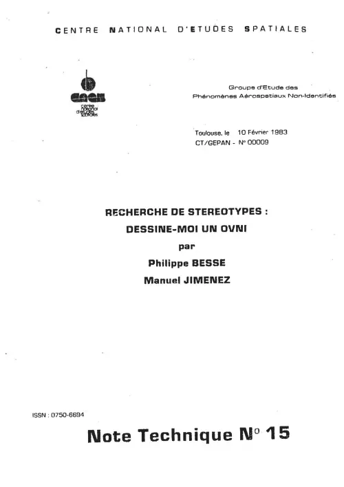 First page of FrenchUFOFiles - note_tech_15