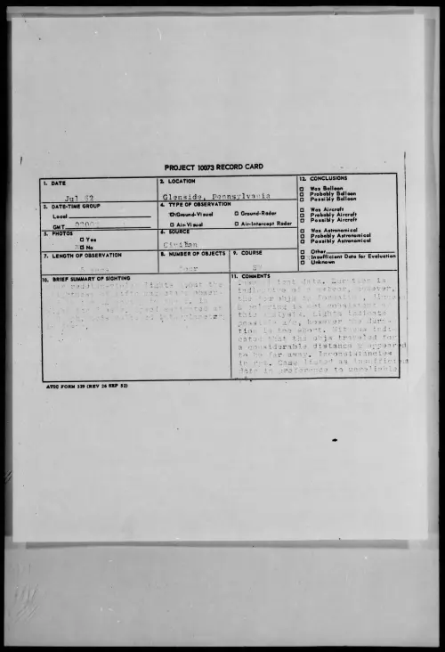 First page of 1962-07-8674582-Glenside-Pennsylvania