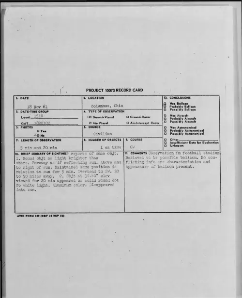 First page of 1961-11-8697719-Columbus-Ohio