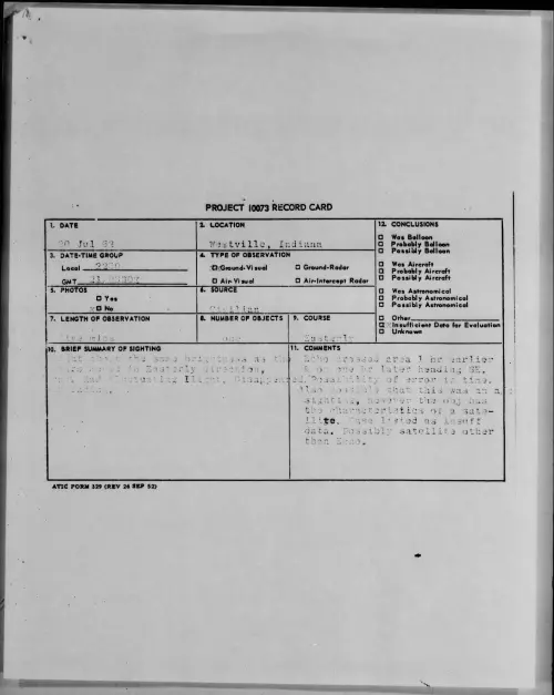 First page of 1962-07-8685488-Westville-Indiana