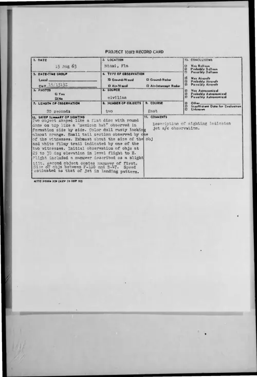 First page of 1963-08-9733088-Miami-Fla