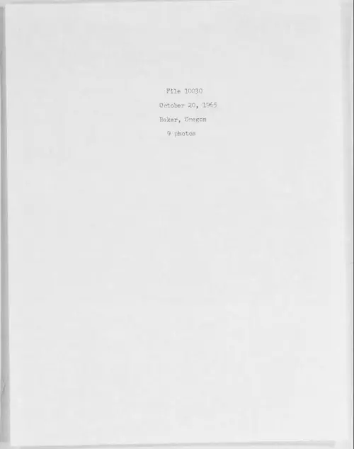 First page of 1965-10-6978237-Baker-Oregon-10030-