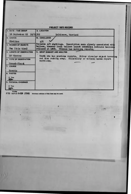 First page of 1965-09-8677590-Baltimore-Maryland