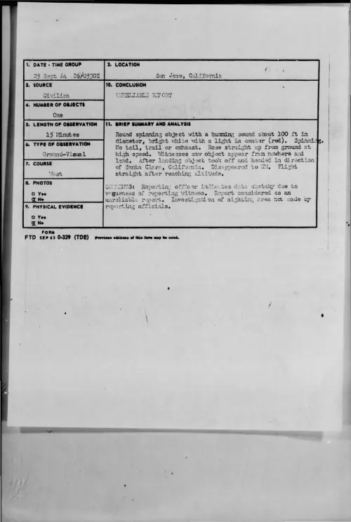 First page of 1964-09-9421505-SanJose-California