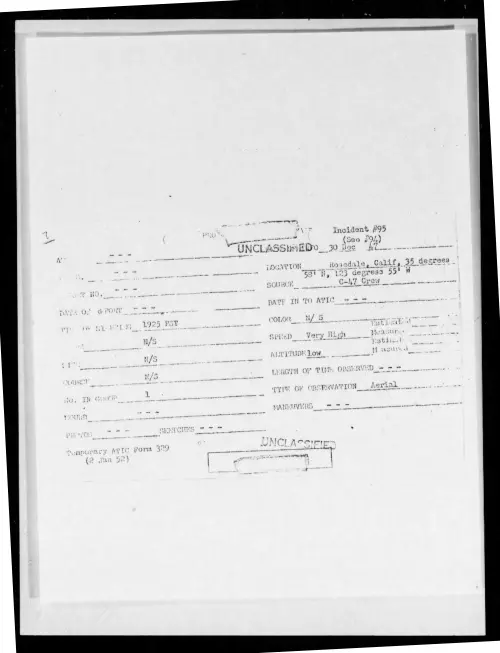 First page of 1947-12-9669625-Rosedale-Calif-35Degrees58N-123Degrees55W-95-