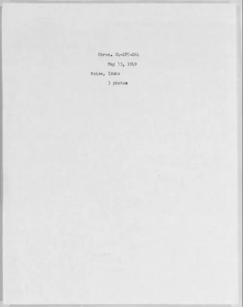 First page of 1949-05-6982026-Boise-Idaho