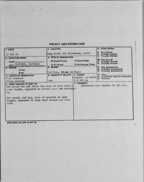 First page of 1955.07 - 6969657 - Long Beach and Glennavon, Calif