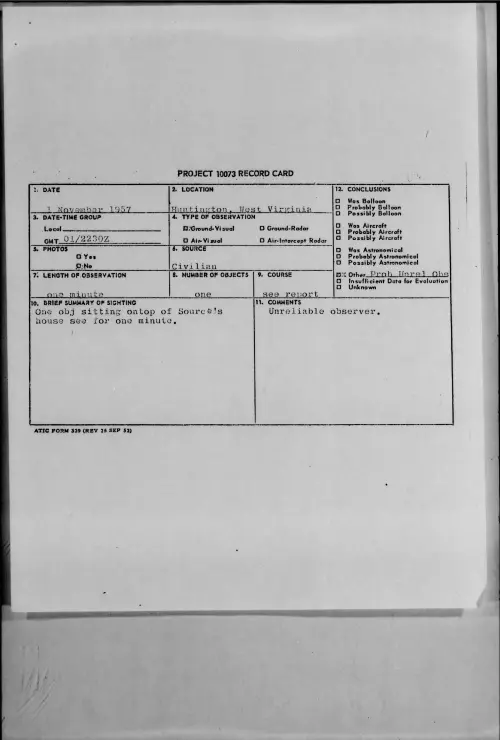First page of 1957.11 - 7228727 - Huntington, West Virginia
