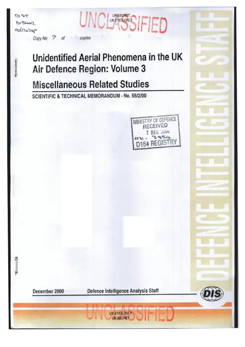 First page of BritishUFOFiles - uap_vol3_pgs1to9