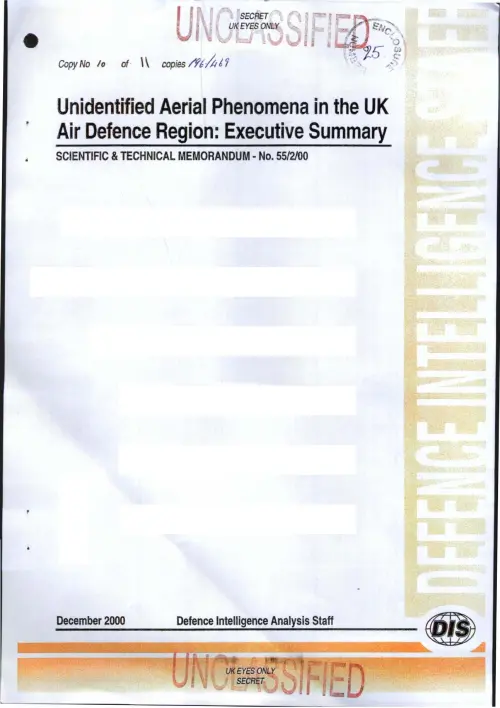 First page of BritishUFOFiles - uap_exec_summary_dec00