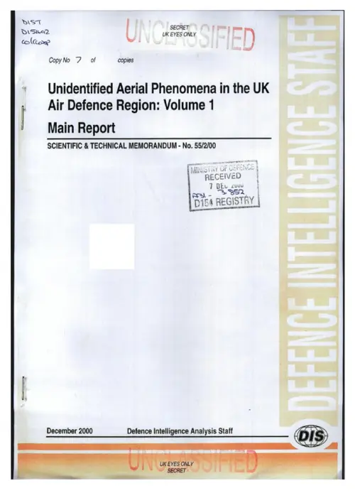 First page of BritishUFOFiles - uap_vol1_pgs1to13_ch1